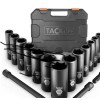 TACKLIFE Complete 1/2-Inch Drive Deep Impact Socket Set, Metric, CR-V,