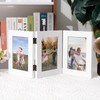 Gmllary 4x6 Three Picture Frames Hinged Folding Photo Frames Vertical