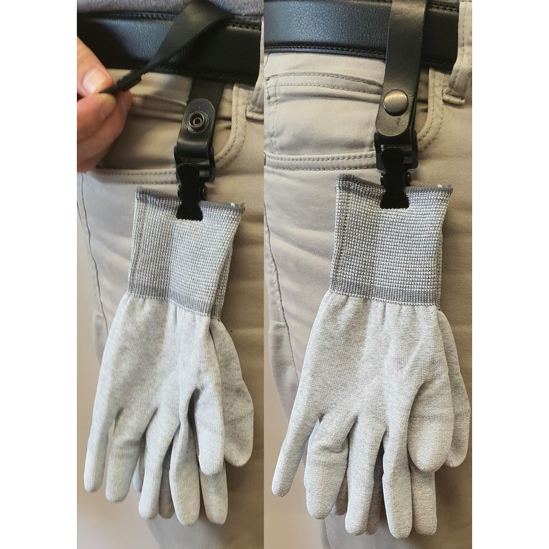 Minadax Leather Glove Holder with Belt Loop and 3 kg