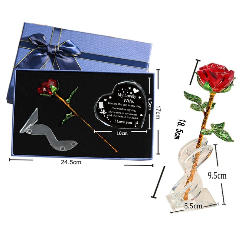 XuanMingyuan Crystal Rose Heart Set