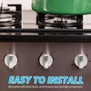 XPOOP 4 x Metal Gas Hob Knobs, 6 mm Rotary