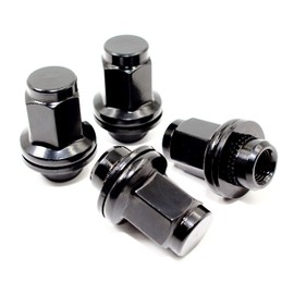 Set of 20 Veritek 14x1.5mm OEM Style Factory 1.80 Inch 7/8 22mm Hex Mag Washer Replacement Black Lug Nuts for Toyota Sequoia Landcruiser Tundra Lexus LX