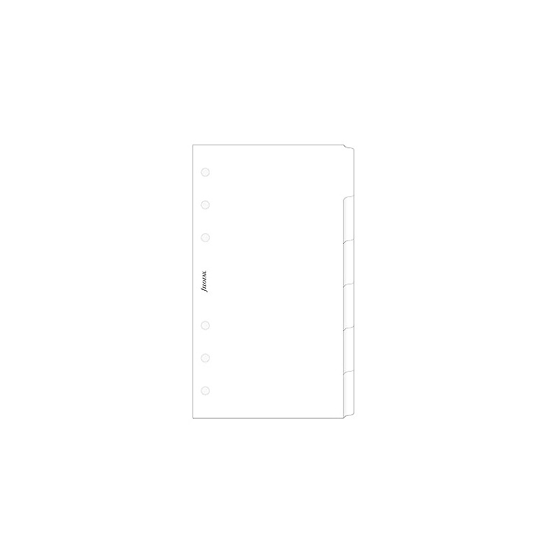 Personal Blank dividers 6 tabs - white