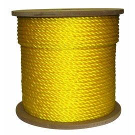 Rope King TP-38600Y Twisted Poly Rope - Yellow 3/8 inch x 600 feet