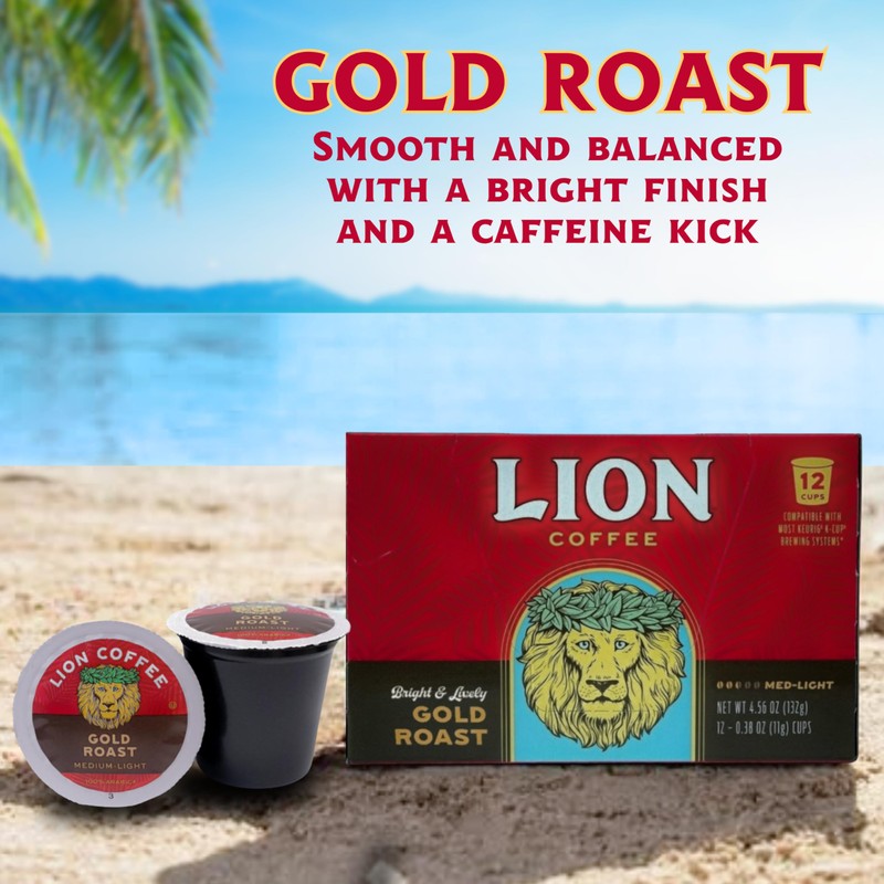 Lion Coffee Gold Roast Coffee Pods - Single-Serve Pods -