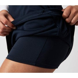 i-sports Womens Skorts Premium Performance Skirt-Short Combo - Black, UK 18 (34-36")