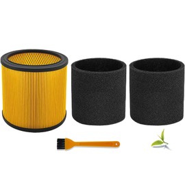 LVJUSEN Replacement Filter for Vacmaster 5-20 Gallon/Hart Shop Vacuum 5-17 Gallon, Replaces Hart VCFS 3701 Filter/VCFF Filter, Fits most Shop-Vac/Craftsman Vacuum with 2x Wet Foam Filter