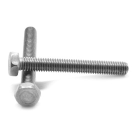 #10-32 x 1" (FT) Fine Thread Machine Screw Hex Head Stainless Steel 18-8 Pk 100