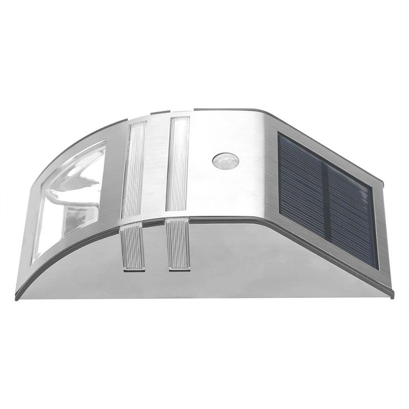 Solar Powered PIR Motion Sensor 2 LED Path Wall Light