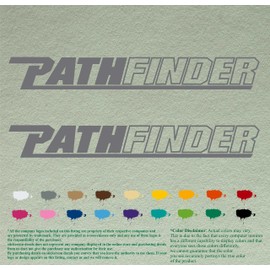 Pair of Pathfinder Boat Compatible Replacement Restoration Decals Vinyl Stickers Outboard Motor Set of 2 (18", Grey 071)