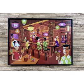 Trader Sam's Shag In the Enchanted Tiki Bar Framed Post Card 5" x 7"  Trader Sam's Tiki Bar