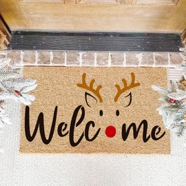 Large Christmas Stencils for Door Mats Reusable Snowmans Nativity Doormat Stencils for Painting Merry Christmas Welcome Stencil Let it Snow Templates for Doormats Wood Sign Windown Crafts (Merry10)