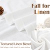 jinchan Linen Pinch Pleated Kitchen Curtains 36 Inch 2 Panels,