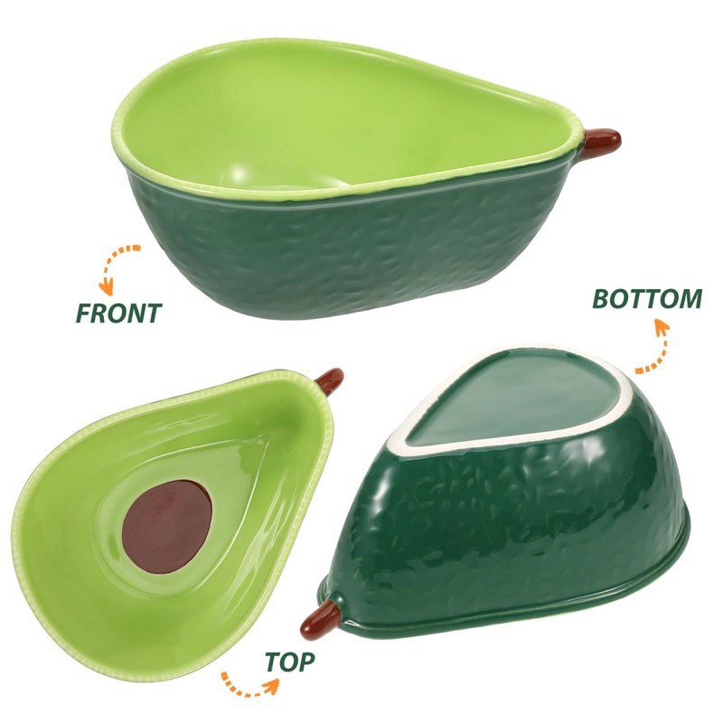 Cabilock Avocado Shaped Ceramic Bowl for Salad Fruits Desserts and