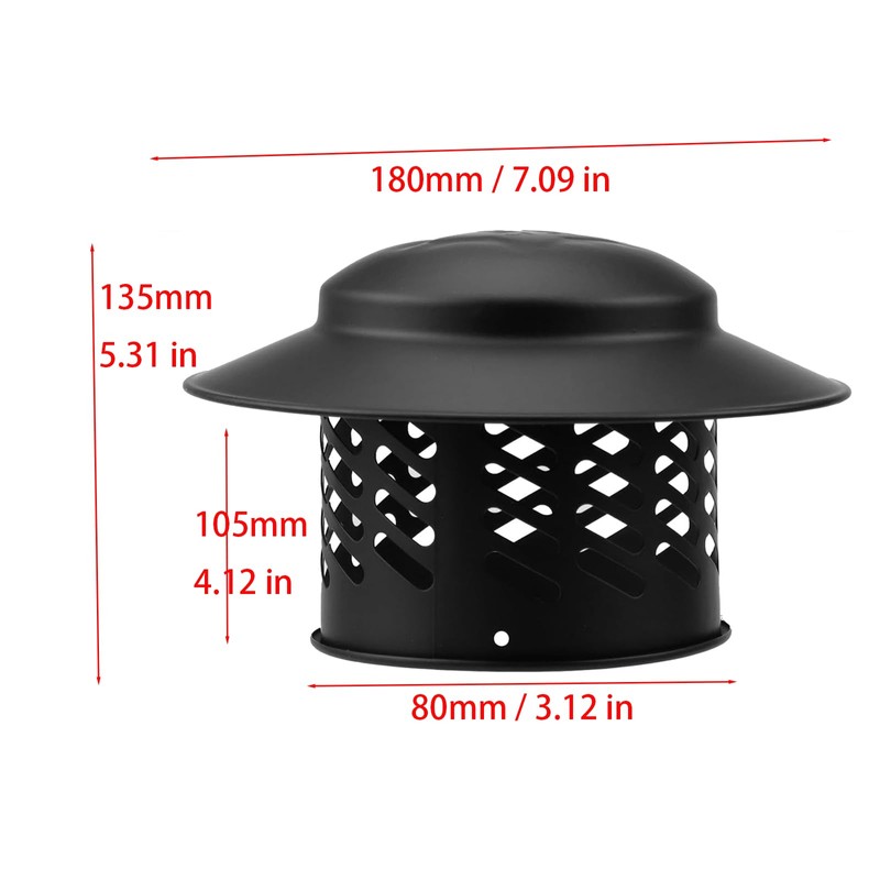 Ankuce Cone Top Chimney Cap, Chimney Cover Cap Outside Roof