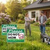 Soaoo 2 Pcs Please Do Not Mow Sign with Metal