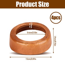 Jognee Pack of 4 Piston Sleeves for Handle Pump Garden Pump Hand Pump Type 75 Leather Sleeve Hand Pump Replacement Parts Well Pump Leather Seal Type 75