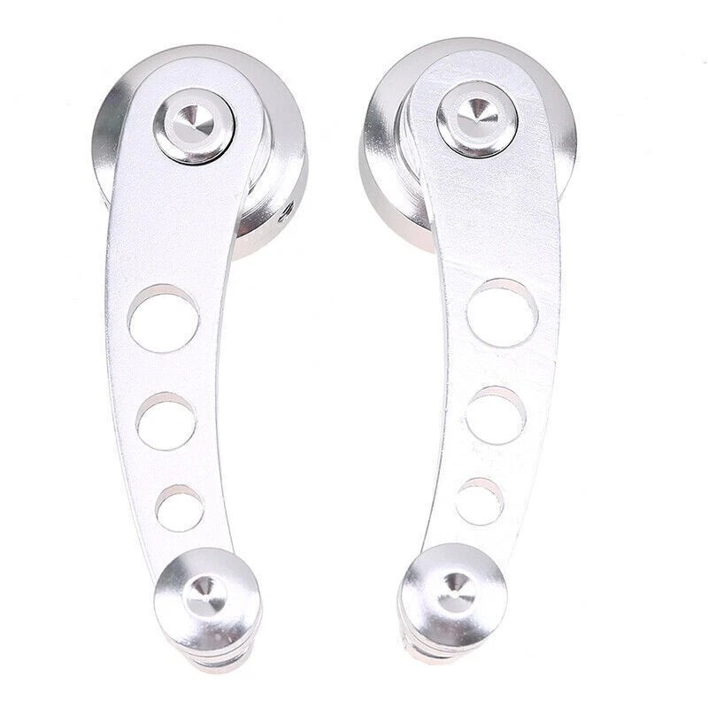 2x Billet Aluminum Window Crank Handle Chrome For Hot Rod