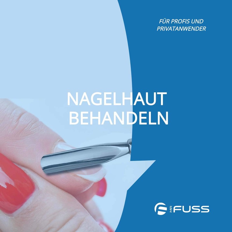 Mr. Fuss® Nagelhautschieber Edelstahl Doppelinstrument - Pro Cuticle Pusher -