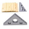 Aladeno Triangle Ruler, Aluminum Alloy Right Angle Ruler, 45/90 Degree,