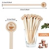 150Pcs Coffee Stirrers Stir Sticks Wooden Beverage Mixer with Round