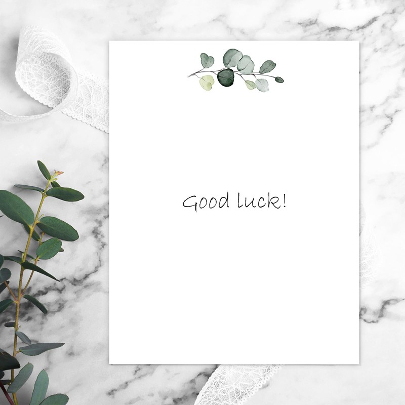 60 Sheets Stationery Letterhead Paper Greenery Letter Paper Eucalyptus Leaves