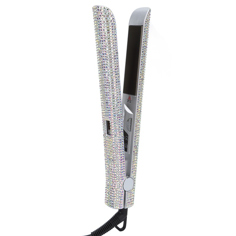 150W Hair Straightener Rhinestone Electric 2 in 1 Faster Shape