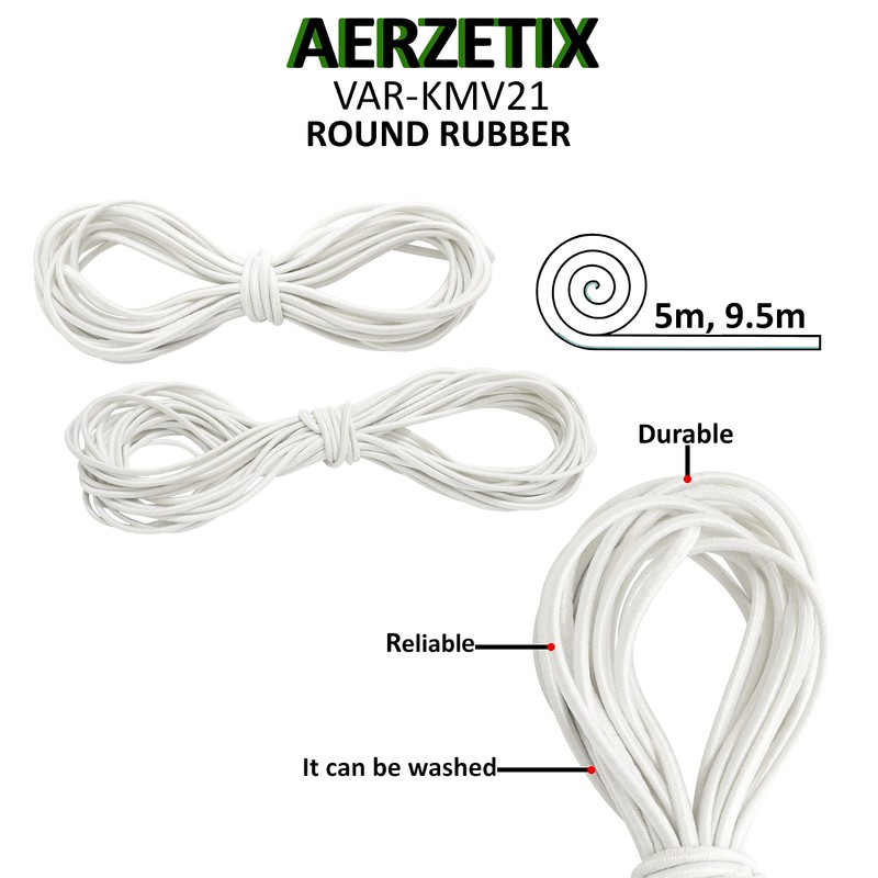 AERZETIX - C67774 - Rubber Cord Round 9.5 m -