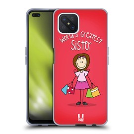 Head Case Designs Worlds Greatest Sis World'S Greatest Family Soft Gel Case Compatible With Oppo Reno4 Z 5G