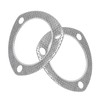 2 x 2.5 inch round 3-hole exhaust muffler flange gasket