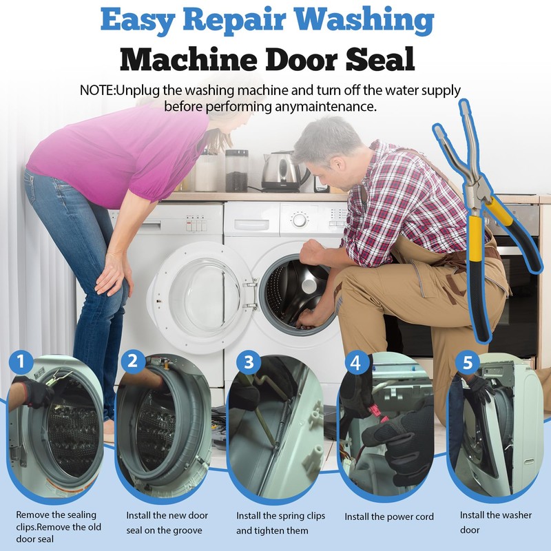 4986ER0004F Washer Door Gasket Boot Seal Compatible with lg and