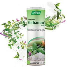 A.Vogel Herbamare Original Seasoning Salt | Sea Salt with 12 Different Fresh Organic Vegetables & Herbs| Add Flavour to Cooking | 125g