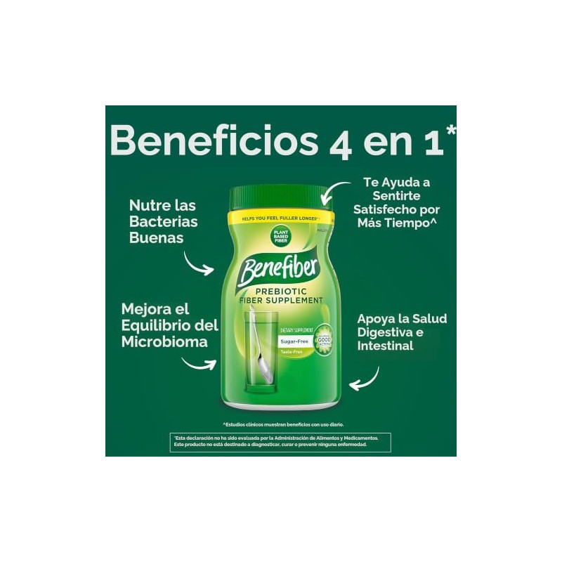 Benefiber | Suplemento de Fibra Prebiótica en Polvo, 500 g