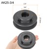 sourcing map AK25-3/4 V-Belt Sheave 3/4"Bore 2.5"OD Single Groove Web