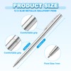 PATIKIL Slim Metallic Ballpoint Pen, 12Pcs Black Ink 1mm Medium