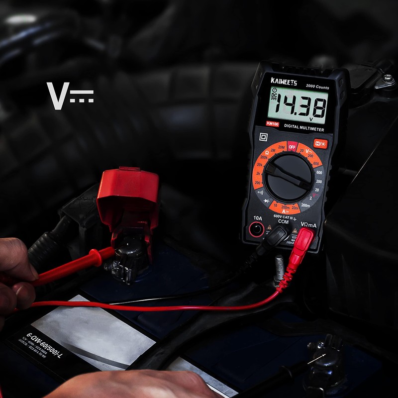 KAIWEETS Digital Multimeter with Case, DC AC Voltmeter, Ohm Volt