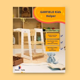 Damoch Family™ Adjustable Kids Learning Tower, Toddler Kitchen Tower, Portable Step Stool, Multi-Purpose Children Montessori Furniture, Useful Standing Tower and Counter Helper