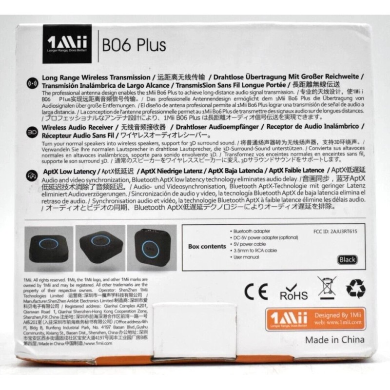 1Mii B06 Plus Bluetooth 5.0 Receiver HiFi Wireless Audio Adapter