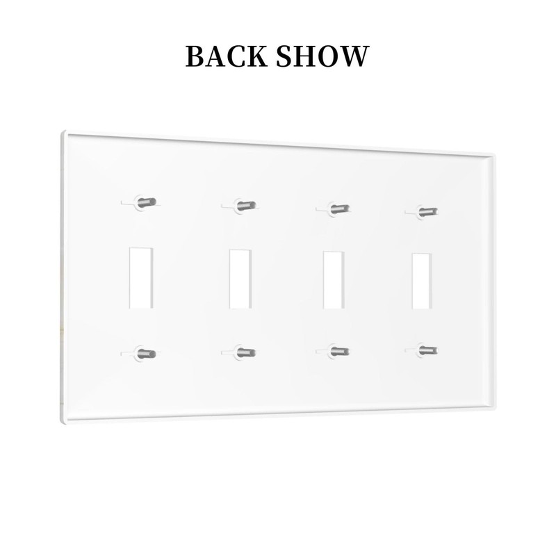 JDAKHD Gold White Marble Light Switch Cover Plate Abstract Modern