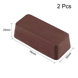 sourcing map Brown Polishing Compound 76mm x 35mm x 23mm Coarse Buffing Sharpening 2pcs