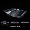 100 x Clear Zippered Bags with White Stripes - Food