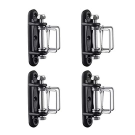 Electric Fence Corner Insulator, End Insulator with Buckles for Polytape, Wood Post Tape Connectors with 2 Buckles (4)