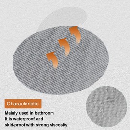 Secopad Original Bathtub Non-Slip Stickers for Tub & Shower Floor, Strong Anti-Slip Shower Stickers with Scraper Ideal for Families with Kids, Adults & Seniors, 12 PCS (Gray)