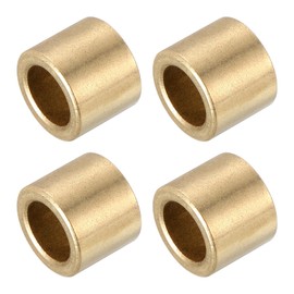 MECCANIXITY Sleeve Bearings,12mm Bore x 16mm OD x 10mm Length Self-Lubricating Cast Brass Bushing Plain Shaft Bearings for Sliding Movements Parts of Machinery(Gold Tone, Pack of 4)