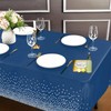 3Pack Dark Blue and Silver Dot Table Cloth Party Disposable