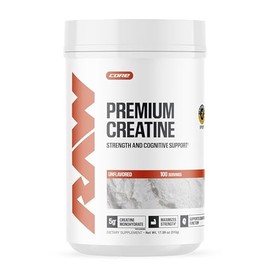Creatina micronizada para fuerza muscular, recuperación y rendimiento entra en conflicto con el valor RAW Creatina sin sabor - 100 porciones, 17.64 oz