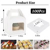 LDXDRU 100Pcs Individual Cupcake Boxes Single Cupcake Boxes Cupcake Containers