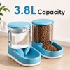 3.8L Pet Feeder & Water Dispenser – Automatic Food and