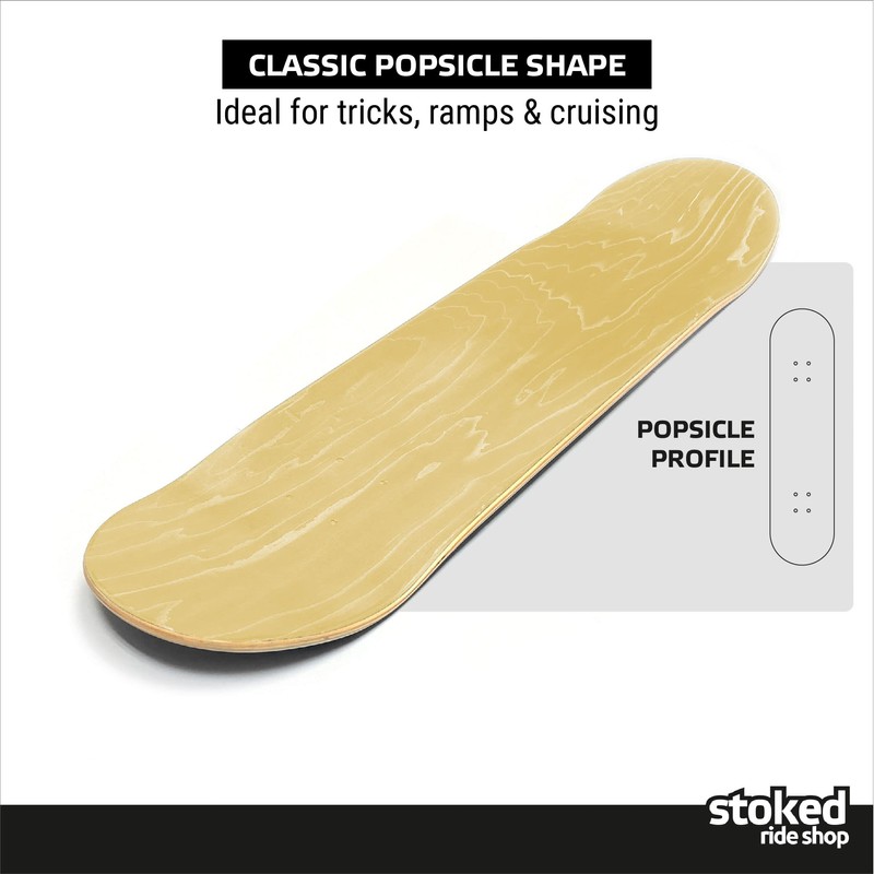 Stoked Ride Shop Blank Skateboard Deck - Professional Canadian Maple