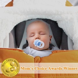 Mom's Choice Awards Winner-TSAYAWA Winter Baby Car Seat Cover -Keep Babies Warm Carseat Bunting Bag/Blanket for Newborn & Infant - Cold Weather Insulated Windproof Carrier Canopy for Travel (Brown)